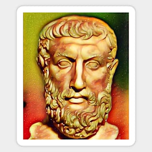 Parmenides of Elea Snowy Portrait | Parmenides of Elea Artwork 15 Magnet